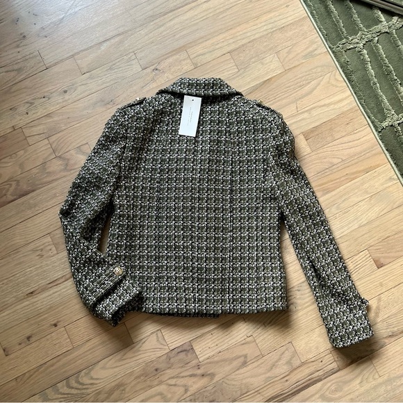 Dark green tweed Tahari jacket - Picture 2 of 8